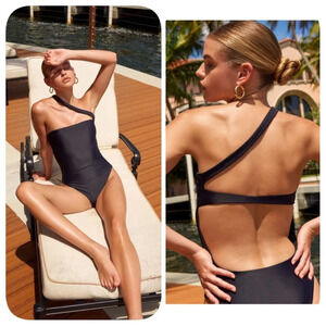 Jade Swim Halo One Piece Swimsuit XL Black